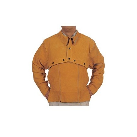 Weldas Alliance Standard Leather Bib, 14in. , Golden Leather, Detachable Bib, Split cowhide & Kevlar Sewn 44-2014